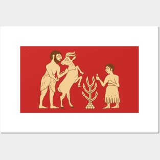 Sumerian father and son sacrament Posters and Art